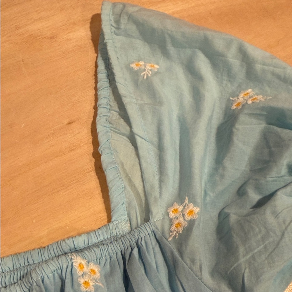 Cleobella Belinda Light Blue Mini Dress large - Picture 8 of 10